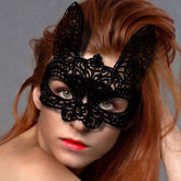 Nessiworld Black Color Lace Cut Lace Embroidered Prom Party Mask No 7